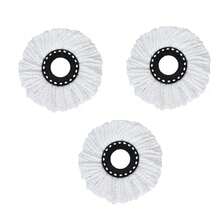 1/2/3pcs Ultra-Fine Fiber Rotating Mop Replacement Heads, Compatible With Cyclone Spin Mop And Standard Round Cleaning Replacement Heads - White - View 13