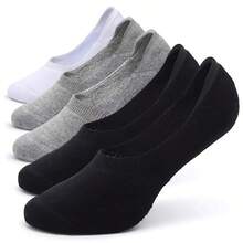 1/5/ Pairs Men's Big Size Available Low Cut No Show Socks, Breathable Invisible Loafer Socks , Non-Slip Low Cut Ankle Boat Socks With Anti-Slip Gel At Heel, Suitable For Sports Or Daily Use - Multicolor - View 7