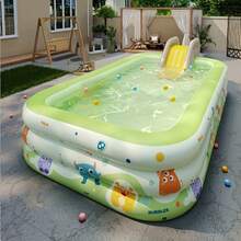 2026 New Inflatable Swimming Pool, Portable Design, 3-Layer Thickened Summer Cooling Pool, Suitable For Family Gatherings, Outdoor Parties, Camping, Picnics, Backyard Entertainment (Accessories Not Included), Foldable For Storage, Suitable For Family-Sized Backyard Inflatable Pool, Applicable For Beach, Camping Outdoor Activities, Summer Backyard Water Park, Household Outdoor Swimming Pool. - Swimming Pool - View 4