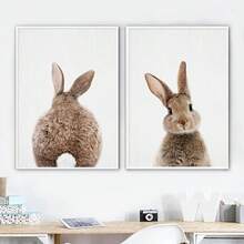 2pcs/Set 5D Diamond Painting Kit - Rabbit Tail, Full Drill Animal Art, DIY Round Diamond Mosaic Craft, Suitable For Beginners, Wall Decor, Frameless 29.97x40.13cm - Great For Home, Bedroom, Living Room Decor And Holiday Gifts - round diamond - View 7