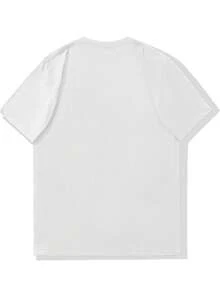 T-Shirt Herren Sommer Kurzarm 100% Baumwolle 180g, Rundhalsausschnitt mit lustigem Ei- und Skateboard-Design, atmungsaktives und bequemes Material, normale Passform, moderner Streetwear-Stil, ideal für den täglichen Gebrauch und Ausgehen, waschfest - Weiss - Übersicht 2