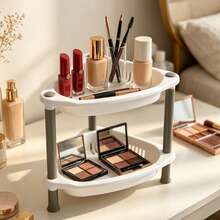 3-Tier Corner Shelf, Bathroom Floor Standing Multi-Layer Storage Rack, Plastic Corner Organizer Rack For Bathroom, Kitchen Corner Drain Rack - View 9