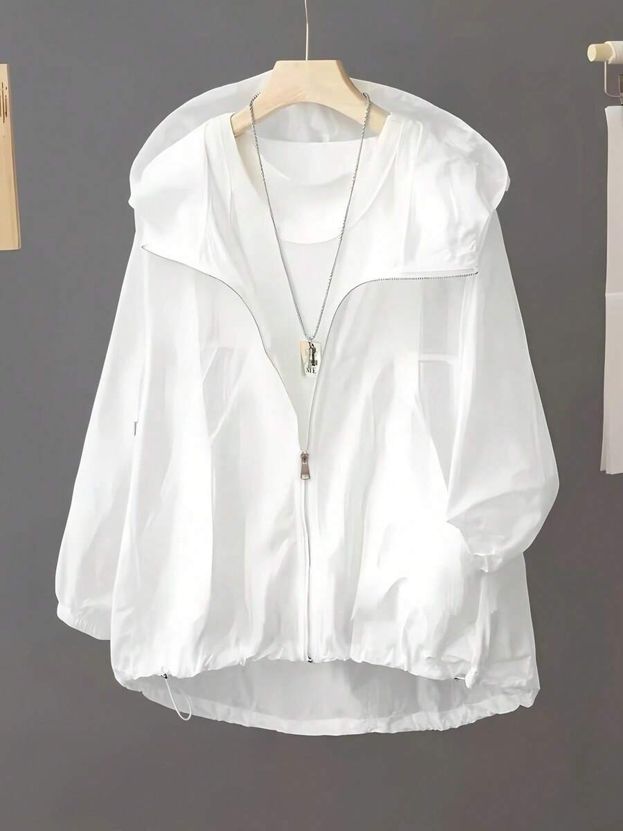 Women Lightweight Jackets - White - View 1