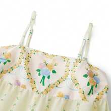 Women Slip Dress, Spaghetti Straps Backless Flower Print Swing Dress Summer Long Dress For Cocktail Party - Light Green - View 7