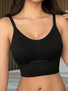 DAZY Women's Casual Sports Racerback Wireless Padded Bra, Supportive And Shockproof - Black - View 6