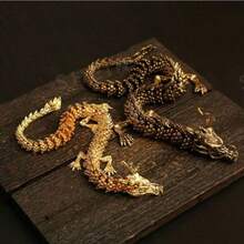 Best-Selling Alloy Five-Claw Golden Dragon Ornament & Movable Joint Wealth-Bringing Chinese Golden Dragon Home Decor Ornament Decoration Holiday Gift-Birthday Gift-Exquisite Gift - Multicolor - View 7