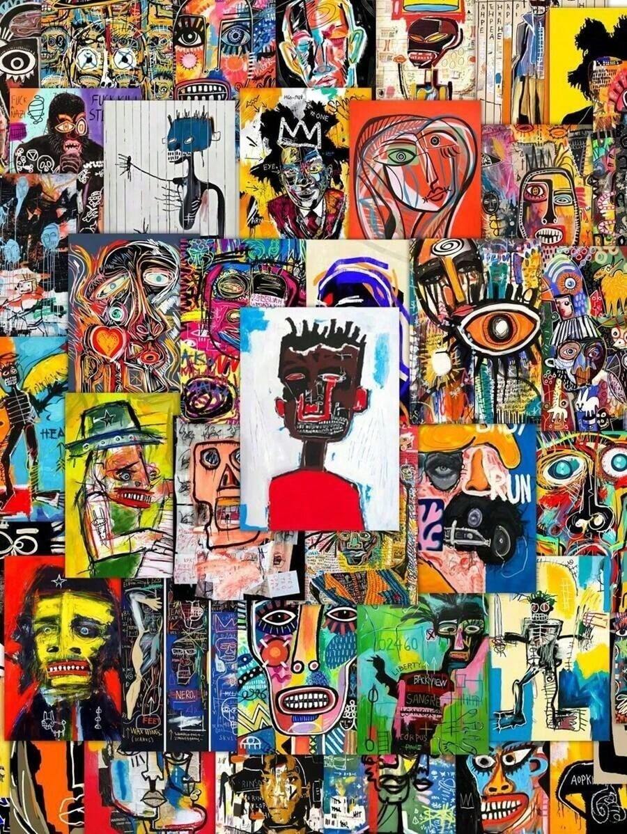 50pcs Abstract Art Graffiti Stickers, Funny Style Rectangular Poster Stickers, Waterproof PVC Material, Suitable For Helmet Decoration, Envelope Stickers, Car Decoration, Party Decoration, Label Stickers, Self-Adhesive Stickers, Applicable To Scrapbooks, Laptops, Luggage, Guitars, Water Bottles, Phone Cases, Fashion Decoration - 50件 - 查看 1