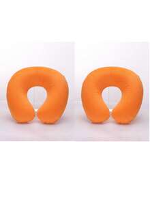 1pc Travel Pillow Neck Pillow Airplane Pillow, Adjustable Snap Soft Cover For Travel, Car, Home, Office, U-Shaped Neck Pillow Portable For Students & Adults, Supports Neck And Protects Cervical Spine (Inflatable Pillow) - Multicolor - View 26