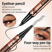 1pc Easy To Color & Clean Dual-Ended Eyebrow & Eyeliner Pencil - A - View 5