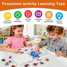 1 Set Color/Number Sorting Toy, 1 Reusable Busy Book, Interactive Educational Learning Sticker Book, Designed For Educational Activities For 3-Year-Old Children, Featuring Color Matching Games Suitable For Thanksgiving, Halloween And Christmas Gifts, Including Cars, Foxes And Other Cute Elements - Multicolor - View 8