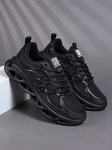 Low Top Men's Sports Shoes Sneakers Men Casual Running Shoes Jogging Shoes Male Walking Shoes Daily Fashionable Footwear Tennis Streetwear - Black - View 5