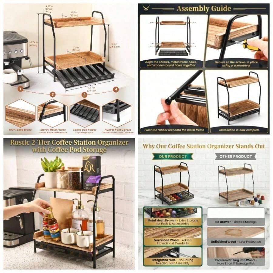Coffee Capsule Storage Drawer - Black - View 1
