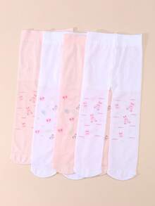 Bộ 4 chiếc quần tất mỏng in họa tiết cho bé gái, chống nắng UPF 50+, quần tất chống xước cho bé sơ sinh, thích hợp cho khiêu vũ. - Nhiều màu - Xem 8