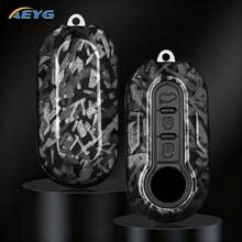 For Carbon Fiber Style ABS Car Key Case Cover, For Fiat 500/Panda/Palio/Punto/Musa - Compatible With 500.02L/Ducato/Lancia - Fiat a - View 9