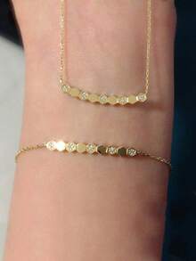 1 chiếc vòng tay hình thoi bằng bạc Sterling S925, mặt dây chuyền đá Zirconia hình tổ ong tinh tế, sang trọng và thanh lịch, món quà hoàn hảo cho sinh nhật hoặc các dịp lễ kỷ niệm của bé gái. - hình học - Xem 6