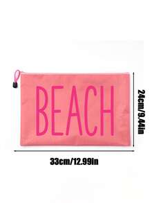 这款防水沙滩包印有“Beach”字样，并附赠沙滩主题化妆包。这款大容量透明化妆包可收纳防晒霜、零食、比基尼及其他沙滩必备用品。经久耐用，是春夏两季的理想收纳之选，适合游泳、沙滩活动、潜水和夏季旅行。 - 彩色 - 查看 15