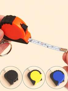 1pc Mini Portable Keychain Measuring Tape,Retractable Pocket Pendant,For Men,Architects,Engineers.Car Keychain Lanyard,Key Chain Accessory.Gifting. - Multicolor - View 4