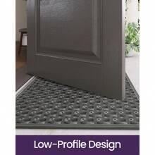 Front Door Mat Outside Entrance Rubber Welcome Floor Mats, Doormat Heavy Duty Non Slip, Dirt Trapper Waterproof Exterior Entry Mats For Patio Entryway Drainage,Home Decor - 灰色 - 查看 8