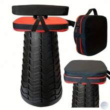 1 Outdoor Portable Folding Stool Cushion, Round Sponge Pad, Retractable Stool, Storage Travel Stool, Waterproof Oxford Cloth Seat Cushion (Stool Not Included, Only One Cushion) X05B - xám - Xem 3