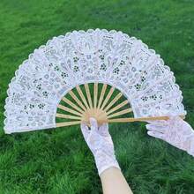 1pc/Set Mini Lace Umbrella, Wedding Photography Prop, Solid Color Lace Woven Dance Umbrella, Palace Style Decorative Umbrella - Multicolor - View 32