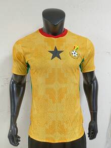 2025 Ghana National Team Away Yellow Soccer Jersey, Unisex Football Shirt For Couple Matching, Vintage Streetwear Sports Top, Perfect Gift, Gym Athletic Clothes Versatile Quick-Dry Sweatshirt - 預設 - 查看 4