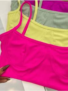 Cropped Half-Cup Top In Colors - Rosa - Ver 2