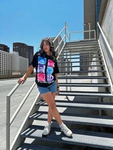 Women T-Shirts - Black - View 6