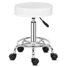 Round Stool Ha Ha Feet Rotation Bar Stool White - As Pic - View 1