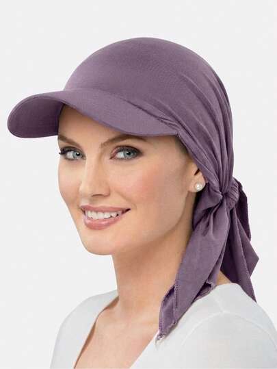 1 pezzo Cappello visiera da donna, Cappellino da baseball con laccio, Cappello da sole con nastro, Adatto per uso quotidiano