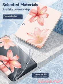 热带花卉图案保护套，兼容 iPad Air 4/5 10.9 英寸、7/8/9 10.2 英寸、(A16) 11 英寸（第 11 代，2025 款），内置 Apple Pencil 插槽，也适用于 Galaxy Tab A9 11 英寸、Tab A9 8.7 英寸。可爱风格，适合返校季、情人节和夏季使用。 - 彩色 - 查看 10