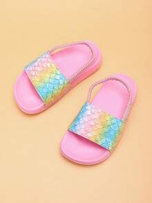 Kids Foam Slippers, Lightweight Anti-Slip Soft Bottom Cute Casual Wear, Slip-On Quick-Drying Strap For Boys & Girls - Mauve Purple - View 16