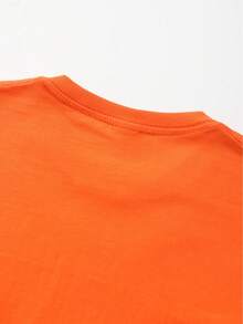 Girls' T-Shirts, 100% Cotton, Casual And Comfortable For Summer. - Orange - View 3