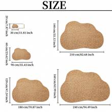 1pc Interesting Area Rug, 1000g/M² Faux Sisal Carpet, Soft & Fluffy, Non-Slip & Washable Floor Mat, Rug For Living Room Bedroom, Decorative Home Decor Carpet - Brown - View 2