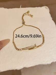 1 pieza Brazalete de uñas geométrico ajustable, accesorio minimalista y elegante para ir al trabajo, adecuado para adolescentes - Multicolor - Ver 5