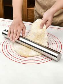 1 pièce Rouleau à pâtisserie creux en acier inoxydable, rouleau à pâtisserie antiadhésif, rouleau à pâte, outil de pétrissage, rouleau à pizza, rouleau à peau de ravioli, convient pour la réalisation de pizza, tarte, pâtes, biscuits, pain, peau de ravioli. Applicable pour la maison, le restaurant, la boulangerie, la pâtisserie, l'outil de cuisine de cuisson. Peut être offert en cadeau aux grands-parents, parents, famille, amis, voisins, passionnés de cuisine et de pâtisserie, cadeau pour la fête des mères, cadeau pour Thanksgiving - Multicolore - Voir 9