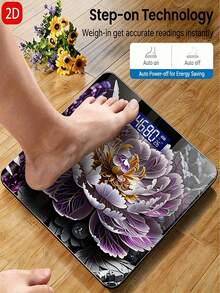 Flat Tempered Glass Electronic Scale, Household Body Weight Scale With LED Display, Convenient And Easy To Use - Multicolor - View 8
