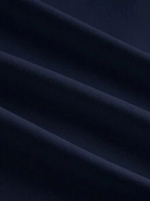 MOD Vestido azul ajustado con cuello asimétrico, drapeado y hebilla metálica para mujer - Azul marino - Ver 4