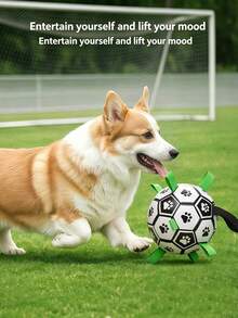 Built-In Mesh Football Interactive Pet Dog Toy Indoor Outdoor Dog Toy Standard Dog Football Suitable For Large Medium Small Dogs - White - View 11