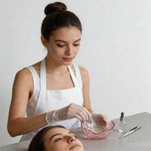 1 pieza Tazón de vidrio con forma de flor, tazón de vidrio multiusos adecuado para arte de uñas, aceites esenciales, mezcla de mascarillas faciales, uso en salón de belleza - Multicolor - Ver 2