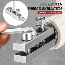 1pc All-In-One Broken Screw & Bolt Extractor Kit - 1/2" & 3/4" Thread Repair Tool With Spring-Loaded Handle For Home & Industrial Plumbing Repairs, Durable Metal Body, Broken Pipe Removal Tool - Multicolor - View 2