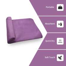 MUTAO 1 pièce Serviette ultra-fine en fibre à séchage rapide, serviette rectangulaire minimaliste de couleur unie, super douce, antibactérienne, non boulochante, absorbante et à séchage rapide. Convient pour la natation, le fitness, le yoga, les voyages et les sports - Multicolore - Voir 6