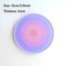 1/5Pcs, Rainbow Gradient Acrylic Coasters, Thickened, Heat-Resistant, Non-Slip, Translucent, Easy Clean, Reusable, For Drinks, Pastel Aesthetic, Perfect Gift, For Dining Table, Kitchen, Housewarming, Birthday, Mother's Day, Graduation, Home Decor - Rainbow Coasters - View 7