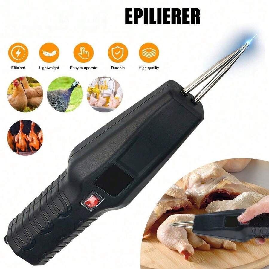 Die Geflügelkotmaschine, auch Rupfgerät genannt, eignet sich für Geflügel wie Hühner, Enten, Gänse, Wachteln und Tauben und ist die ideale Wahl für Zuhause, Bauernhof, Verarbeitungsbetrieb, im Freien und für den täglichen Gebrauch. - Schwarz - Übersicht 1