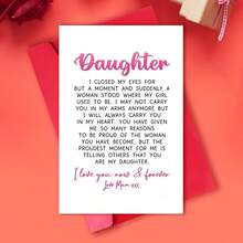 Thiệp chúc mừng "Cô con gái đáng yêu" - Hoàn hảo cho sinh nhật, lễ tốt nghiệp, đám cưới và Giáng sinh | Không cần pin, làm thủ công bằng giấy, ý tưởng quà tặng thú vị. - Một kích cỡ phù hợp cho tất cả - Xem 1