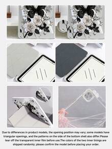 Funda protectora de tableta con diseño de mariposa 2D, adecuada para iPad Air 8 (M4) 2026 (11/13 pulgadas), Air 11 pulgadas M3 2025/M2 2024, Air 5ta generación 2022, (A16) 11 pulgadas 11va generación 2025, Galaxy Tab, Kindle Paperwhite 12a generación 2024. Panel trasero transparente, patrón de moda, función de suspensión/activación automática, protección con amortiguación de aire, adecuada para regalos y uso en la oficina. - Multicolor - Ver 7