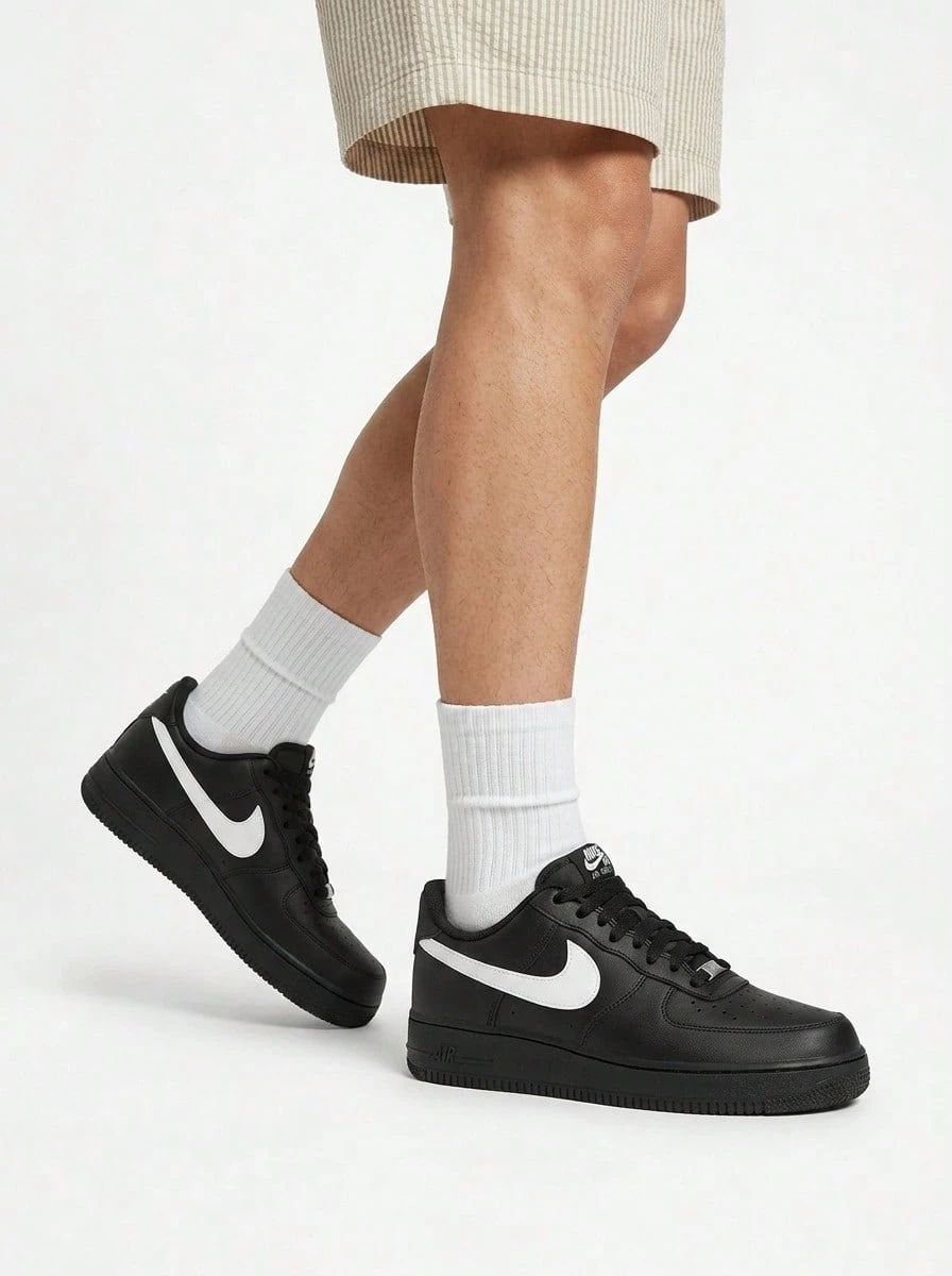 Air Force 1 '07 Men's Casual Shoes Black White FZ0627 - Black - View 1