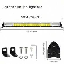 20英寸双排LED灯条，12V/24V LED工作灯，适用于拖拉机、卡车、越野车照明 - slim 2row led 光 bar - 查看 6