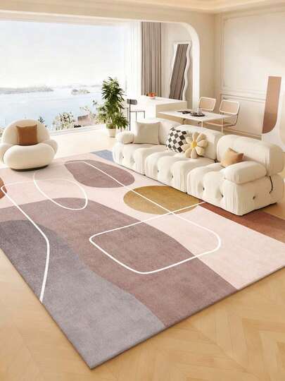 1pc Luxury Fashion Style Indoor Decorative Carpet, New Faux Wool Material Indoor Carpet, Living Room Carpet, Sofa Carpet, Bedroom Carpet, Anti-Slip Bedside Rug, Dining Room & Kitchen Carpet, Office Chair Pad, Entrance Mat, Outdoor Picnic Blanket, Outdoor Camping Mat