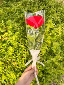 1pc Artificial Flowers Crochet Flower Bouquet, Rose Sunflower Cupcake Flower Animal Head Bouquet, Mother's Day, Graduation Party, Graduation Season,Birthday, Teacher's Day Gift,Packaging Ribbon Finished Real Dried Flower Bouquet - Multicolor - View 13