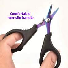 1 Pair Unisex Fishing Scissors, Multipurpose Fishing Pliers, Line Cutter, Non-Slip Blades, Sharp Cutting, Portable, Titanium Coated, Metal Material, Suitable For Fishing, Outdoor Activities - Multicolor - View 13